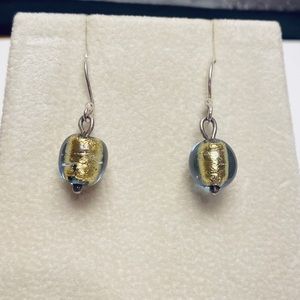 Bead earrings silver & gold color